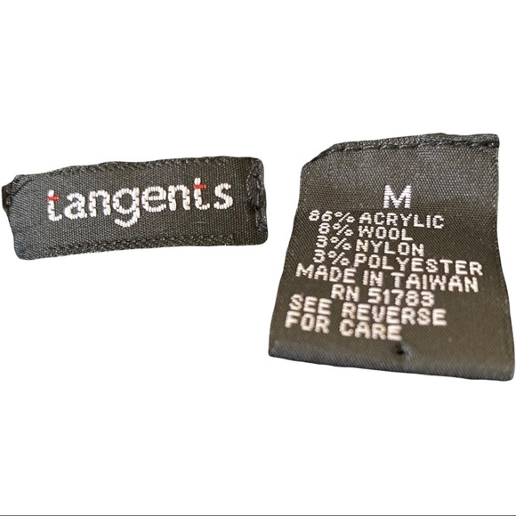 Tangents Multicolored Fair Isle Knit Full Zip Ugly Christmas Sweater Cardigan M - Picture 9 of 11